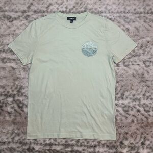 Express T shirt M men Graphic Crew Neck Short Sleeve  light green